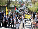 حضور رییس و کارکنان مرکز بهداشت شهدای والفجر در راهپیمایی گسترده روز جهانی قدس