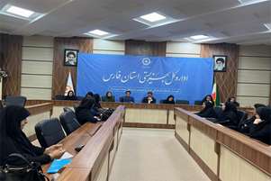 نشست مشترک مرکز بهداشت شهدای والفجر و اداره بهزیستی شیراز  در خصوص طرح غربالگری بیماری های جسمی زنان سرپرست خانوار تحت پوشش بهزیستی 